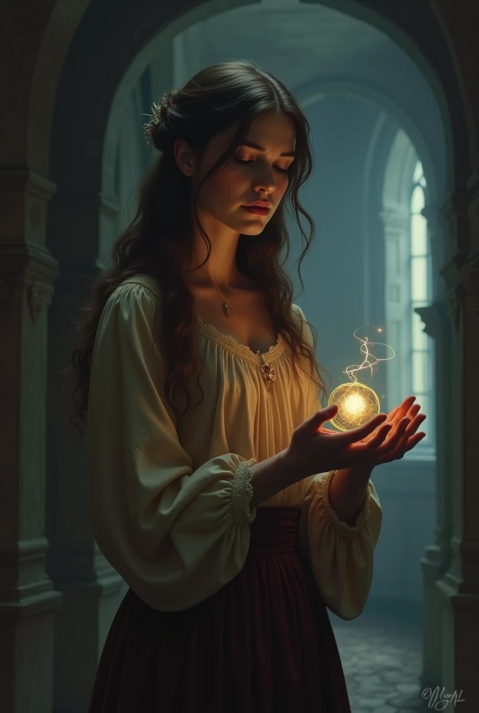 for the same girl from the previous chat do for the following skill: *Detection and Revelation Magics:* Specializes in magic that reveals secrets and hidden clues, hoping to find traces of his brother.