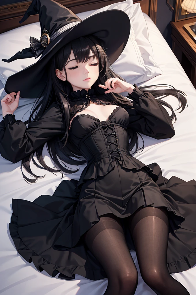 Sheer panties、Black lace panties、pussy juice、clitoris、Masturbation behavior,Pussy,A woman with rabbit ears wearing a black military uniform skirt、Long Black Hair、Black Knee High Socks