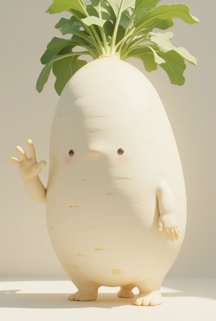 radish:white:Japanese white radish, eye:mouth:hand:foot:魅力的で長くふっくらしたfoot, Gravure photoshoot