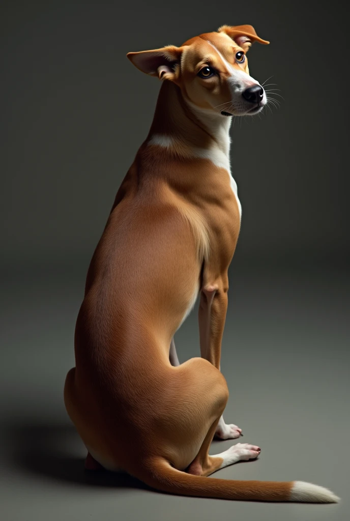 ((Naked Woman outside on the side walking on handsand knees)), ((walking on all four paws)), ((long fluffy dog tail)), ((wider hips)), ((woman reposition herself into dog stand)), ((hands turns into paws)), ((feet turns into paws)), ((woman with freckles)), (topless), brown freckles, freckled pale skin, (cute freckles), (small freckles), freckled, freckles!!!, (freckles), elegant freckles, (brown freckles), (with freckles), freckles on chicks, (dark noticeable freckles), (freckled face), (very brown freckles), rosy cheeks with freckles, (a lot of freckles), Lentigines, (breasts showing), 30 year old woman, ((freckled nose)), ((freckled chest)), hard  showing, ((dog ears)) , (dog fur growing) , ((long dog nose)), blue eyes, ((bigger )), ((body reshapes into dog body)), ((anthro dog)), a dog sitting on top of a wooden bench, a hyperrealistic painting, by Shiba Kōkan, trending on tumblr, furry art, pawg, muscular girl, super photo-realistic, in a gym