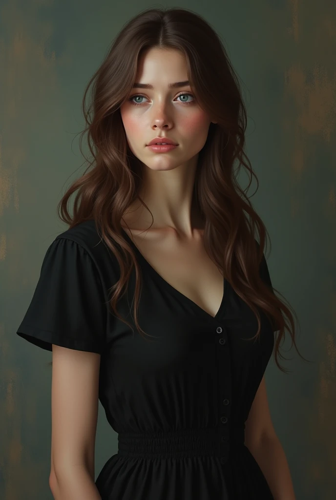This is Andrew Wyeth - The Art of Andrew Wyeth - with a muted floral palette and a dry brush technique that creates a feeling of calm. (animation. beautiful Lebanese woman with long brown hair. perfect anatomy, beautiful expressive eyes. she wears a black turtleneck and olive green skinny jeans. its back side faces the camera 1one crescent moon, night, fairytale background) (minimalism: 1) . Dietary composition, ideal body anatomy.
