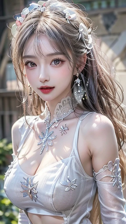 photorealistic, high resolution, soft light,1women, solo, hips up, (detailed face), jewelry, tattoo, songoku costume, tatto on body, Flower tatto, nude