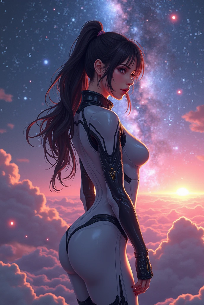 ruanyi0249,bodysuit,white pantyhose,see-through <lora:0249 White one-line crotch jumpsuit_v1:0.7>