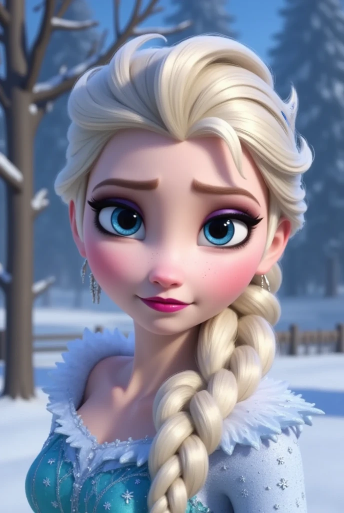 a detailed realistic portrait of elsa from frozen, beautiful detailed eyes, beautiful detailed lips, extremely detailed face and skin, long eyelashes, blonde hair, ice crown, ice dress, ice magic, snowy winter background, cinematic lighting, highly detailed, photorealistic, 8k, best quality