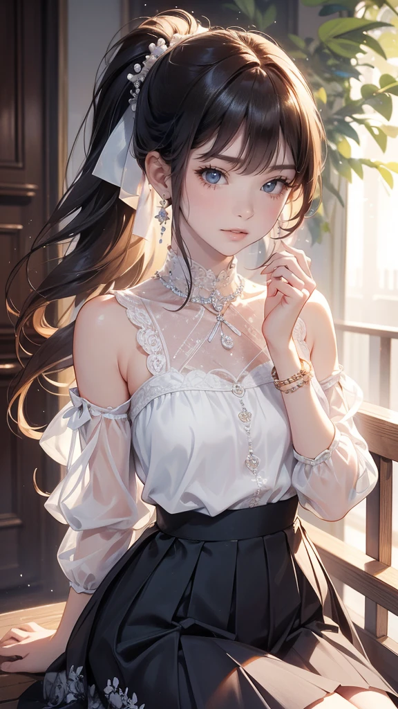 A park where cherry blossoms dance,gothic ta dress,(random cute pose),(random hairstyle),(Highest image quality,(8K), Ultra-realistic, Best Quality, High quality, High Definition, high quality texture, high detailing, Beautiful detailed, fine detailed, extremely details CG, Detailed texture, realistic representation of face, masterpiece, presence)