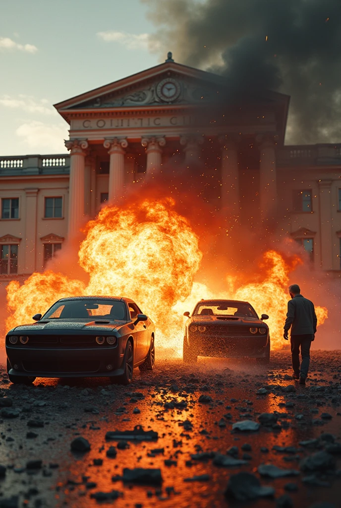 cinematic film still of <lora:The Matrix Style:1>
explosion, fire, outdoors, tree, no humans, ground vehicle, building, scenery, motor vehicle, city, sign, car, road, street The Matrix Style, shallow depth of field, vignette, highly detailed, high budget, bokeh, cinemascope, moody, epic, gorgeous, film grain, grainy
