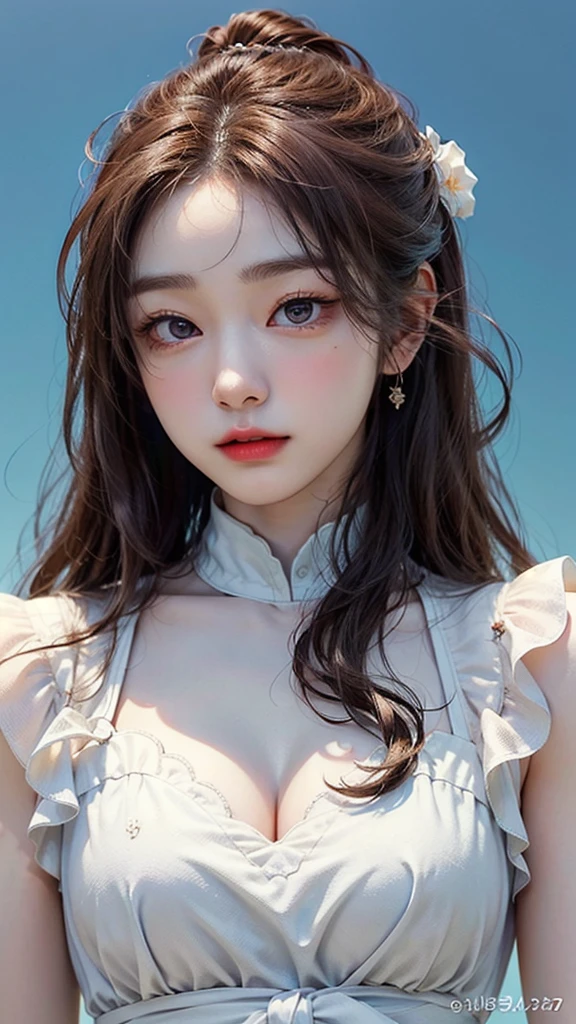 Highest quality、Ultra-high resolution、(Realistic)、18-year-old girl、((((I'm taking off my dress, I can see your nipples、she leans forward)), Hyper Detail、Super Realistic、(Realistic)、More about beautiful skin、(masterpiece:1.0)、(Highest quality)、(Ultra-high resolution)、8K resolution、Canon EOS R5、135mm、Absurd、Very detailed、Sharp focus、Fine skin、(((Chirarizum、Small breasts、Brown Hair)))