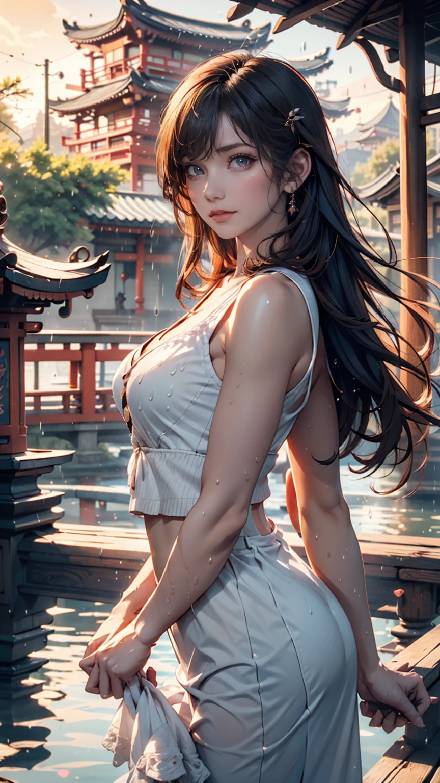 1female,Lay on a beach chair,Left leg is bent,The right leg is straight,keep juices,A lot of sweat,Reddish skin tone,Married woman,摩洛解放阵线,,摩洛解放阵线,mature,very huge big breastackground with:surfing,cherry tree,lotus flower) She has long black hair,bobo head,seen from the front,The sky is mostly cloudy,(((tmasterpiece),(Very detailed CG unified 8k wallpaper),Best quality,电影灯光,detailed back ground,Beautiful and delicate right pupil,Snow-whiteskin,Redlip(Very delicate and beautiful),(Beautiful and detailed eyes description),ultra - detailed,tmasterpiece,))facing at the camera,A high resolution,ultra - detailed),violent weapon, convex,convex起性感,Camel toes,Angry,street frontage,Beach wind(dressed in : Green striped bikini,sun glasses,straw hat)looking up at camera,Full body photo,Look at the feet