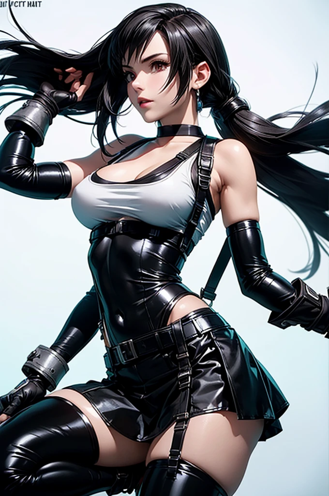 a close up of a person in a costume with a sword, as a character in tekken, female character, tifa lockhart with white hair, katana zero video game character, lunar themed attire, kda, slim body, cyborg - girl with silver hair, upper body avatar, (( medium breast;1.2)), fashion gameplay screenshot, fighting game character, new character, floralpunk elysian maiden, sigma female