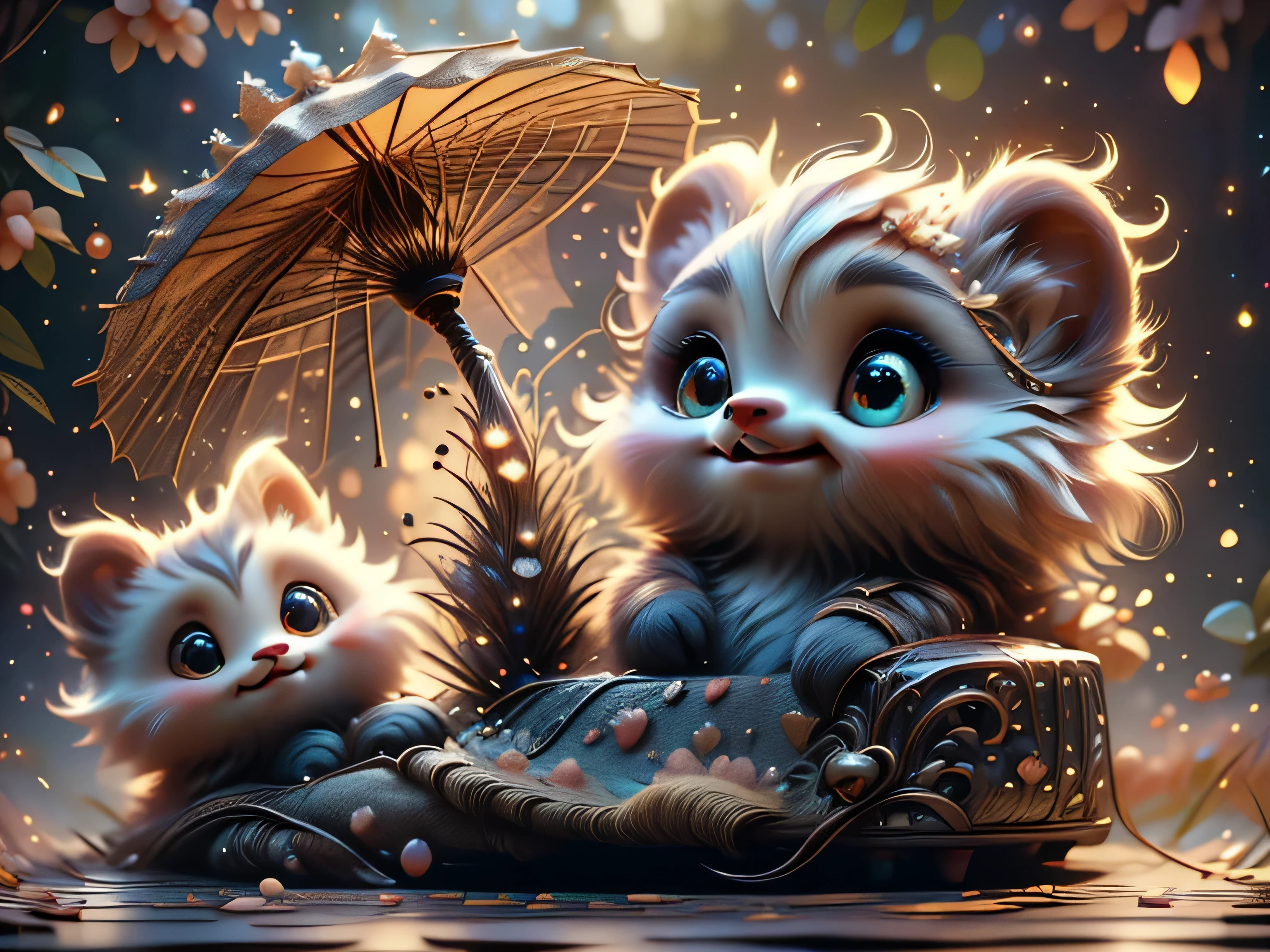 Magical Fantasy Creature, (Best Quality, Masterpiece, Representative Work, Official Art, Professional, Super Detailed, 8k:1.3), (Photorealism:1.2) Super Cute, Big Eyes, Soft, Soft Nose, Fluffy, Two-Toothed Smile, Sloth in Natural Background, Realistic, Beautiful, Stars in Eyes, Soft Volumetric Light, (Backlight:1.3), (Cinematic:1.2), Intricate Details, (ArtStation:1.3), --auto --s2