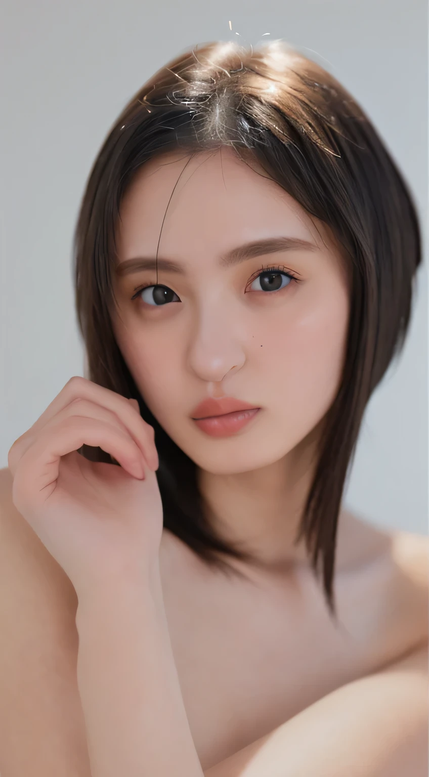 (( best quality, 8k, masterpiece: 1.3)), sharp: 1.2, Perfect Body Beauty: 1.4, slim abs : 1.2, (( Layered Hairstyle, small breasts: 1.2)), ( Completely naked:1.2), ( nudes: 1.2), face close-up : 1.5, Highly Detailed Face and Skin Textures , beautiful eyes , double eyelids, Camera Orientation
