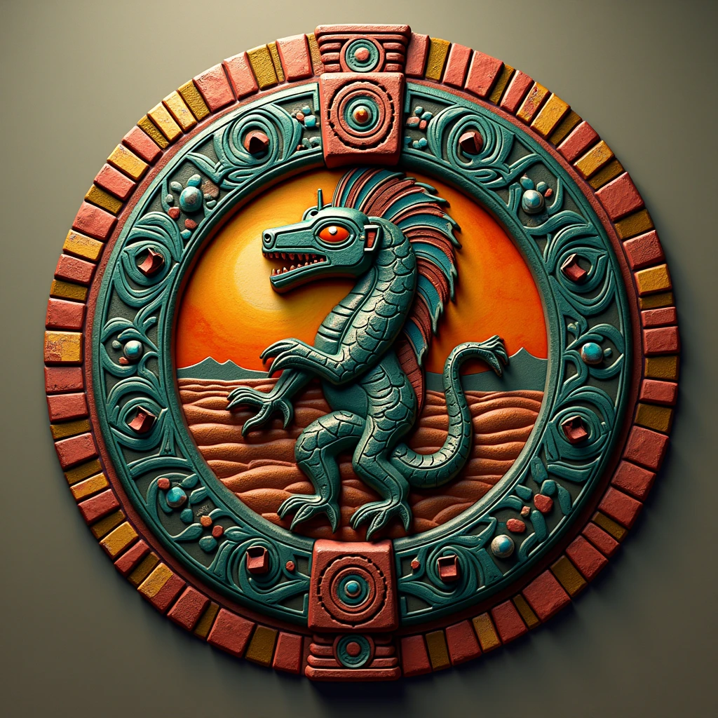 logo with Mochica culture design