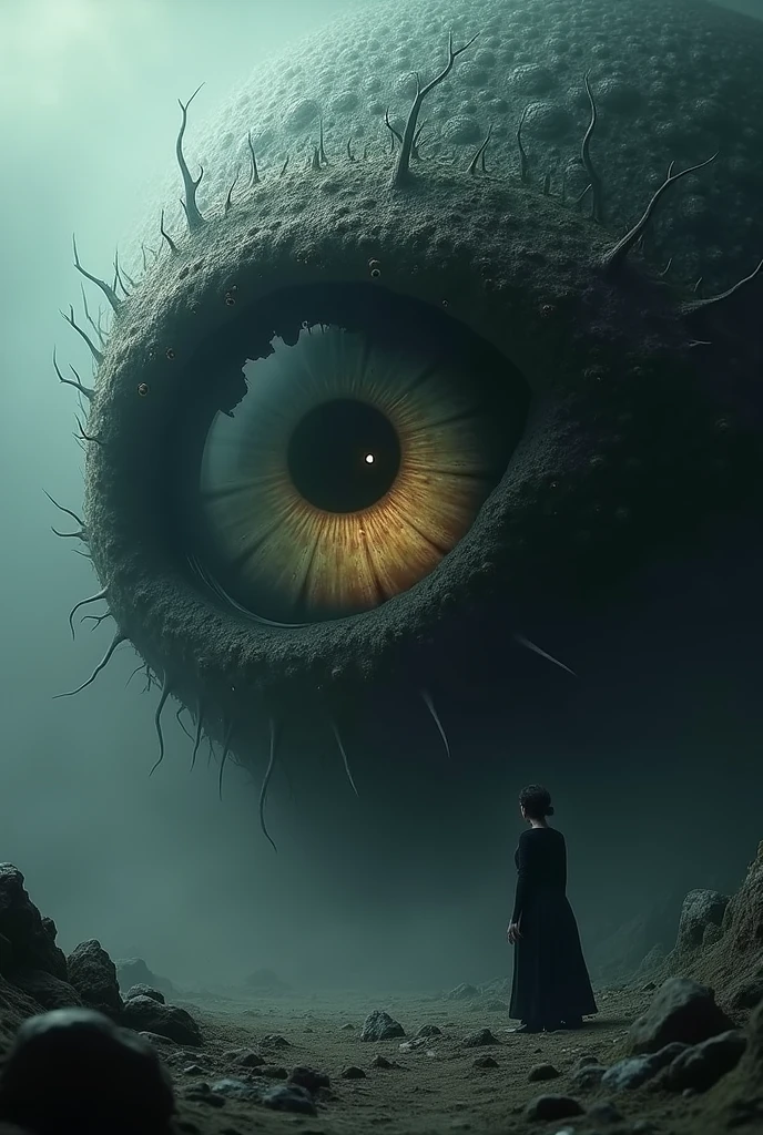 giant creepy hairy eye with eyes