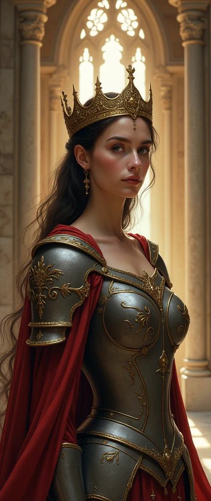 Isabela era **the personification of power and seduction in the form of a woman**. His military uniform , fair and impeccable, seemed to have been sewn exclusively to highlight each curve **escultural**—it wasn't about defined muscles, but over a **silhouette that stopped hearts**.  

Seus **glutes were a work of art**, designed with a firmness that defied any discreet look. As **escapulas, marked and elegant**, created a posture that mixed authority and grace. As **pernas**, shaped by years of training, ended in firm steps, almost feline, as if she knew the ground belonged to her.  

O rosto? **dazzling**. skin golden-haired by the sun, full lips that seemed made for dangerous smiles, e olhos **green like the dense forest—penetrating, calculistas**. O cabelo, dark brown, always tied in an austere bun, but some rebellious strands insisted on falling over the forehead, Giving it an air **sloppily sensual**.  Superhero comic style