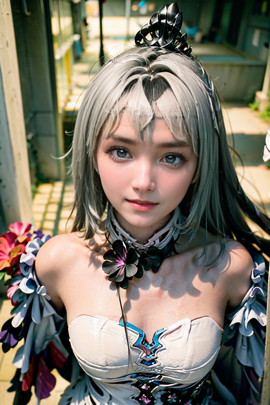 (8k, RAW photo, best quality, masterpiece:1.2), (realistic, photo-realistic:1.5),1girl,noelle,beautiful face,cute,cityscape, night, professional lighting, photon mapping, radiosity, physically-based rendering, <lora:koreanDollLikeness_v10:0.07>,Dynamic pose