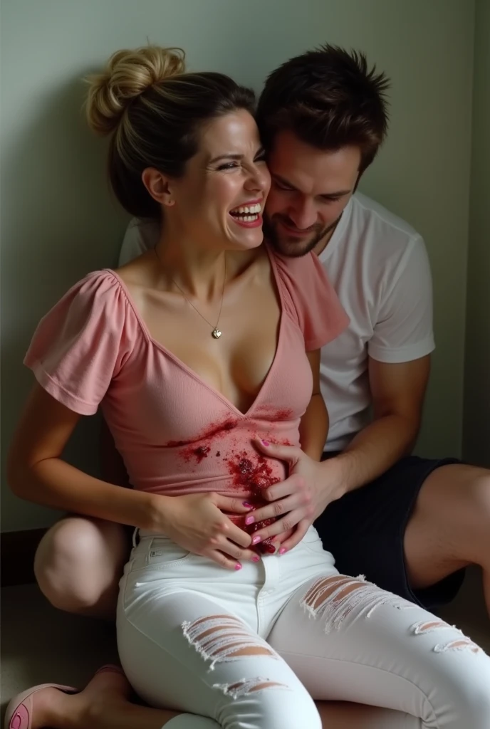 It's two people hugging in a room, homem agarrando uma cintura de mulher, filme promocional ainda, still from a music video, Directed by: Andrée Ruellan, Directed by: Alejandro Obregon, ainda do filme, ainda de um filme, inspirado em Jorge Jacinto, Foto de um ensaio promocional, arte mista, Directed by: Jan Rustem