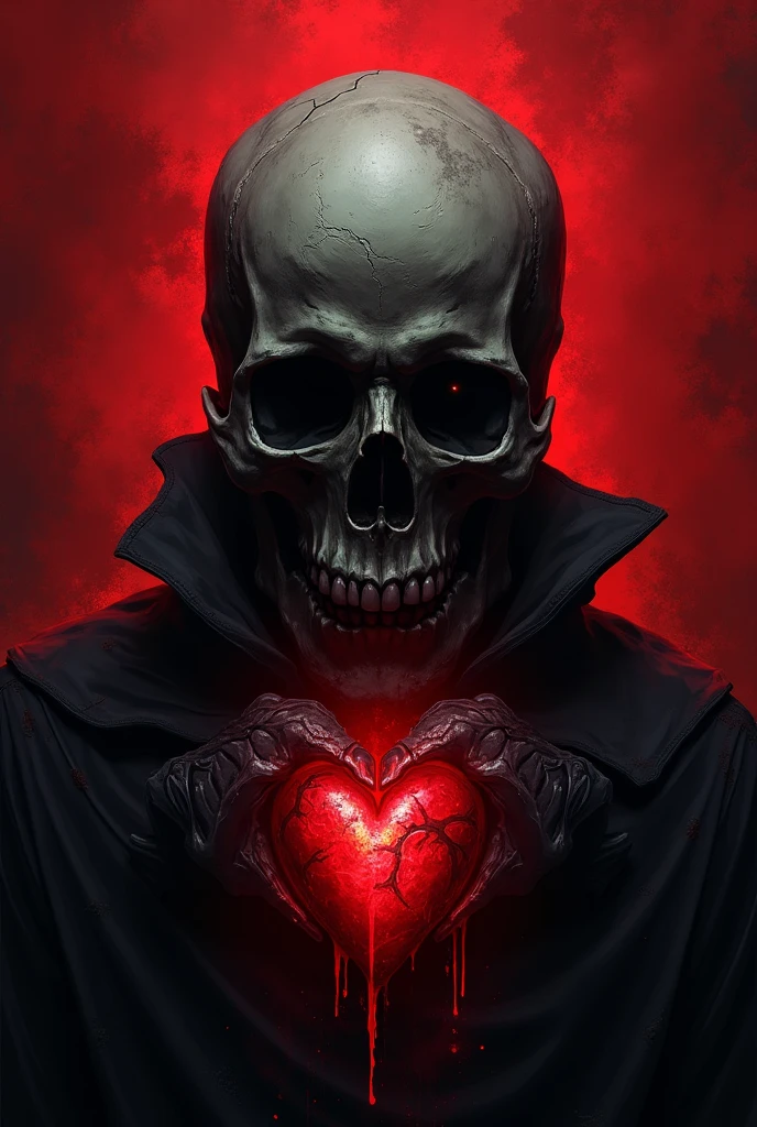 War background, Dead soldier face, glowing red eyes, Broken white heart at the center, Chaos, blood, sadness, Skull mask, roses, male