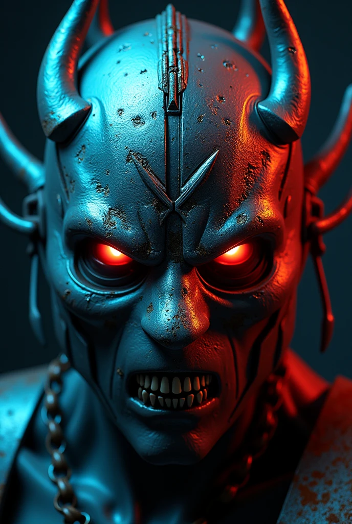A humanoid demon. captured in an ultra-realistic full HD 4K portrait, detailed texture showing its menacing shape, Immersive atmosphere, high definition shadow play, digitalpainting, nevoa no environment