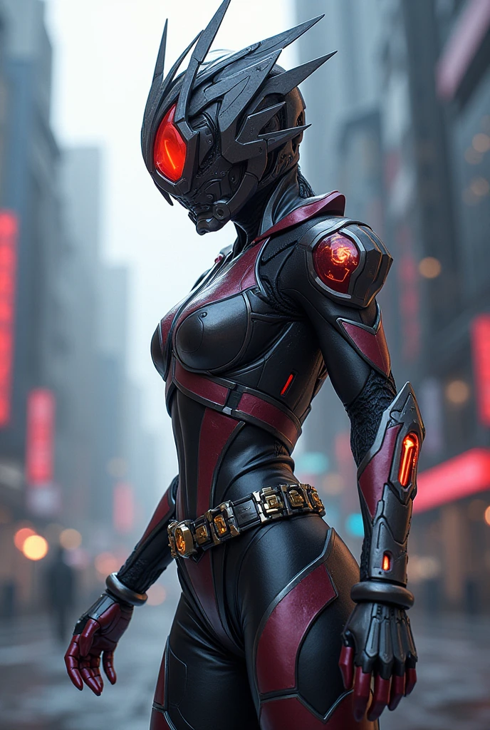 Un dibujo animado plano moderno Loco con un Big ONE, un robot con un solo ojo y un casco estilo Rocketeer, pinzas en las manos, television head, cabeza de alfiler, camuflaje rojo oxidado, Environment in a super detailed New York City., centro, hermoso, soft lighting, centrado en el personaje, 4k resolution, renderizado fotorrealista.