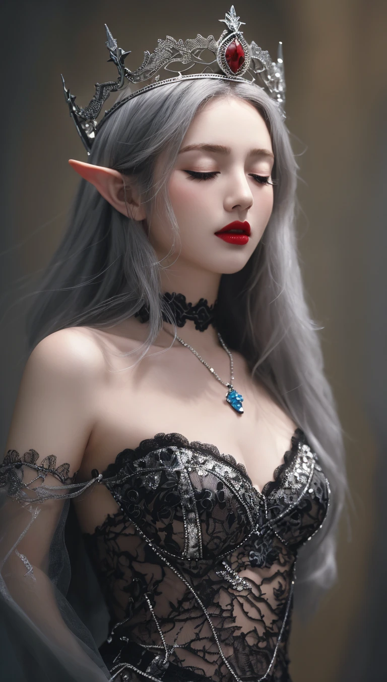 A silver-haired 16-year-old warrior. wearing golden armor on the upper body, leggings and boots on the lower body, Straddling a unicorn on the shore of a fantastic forest spring, full body, fantasy warrior, fantasy elf girl, snapshot, smile close-up, (neon, night view, Dutch angle, from above, strapless: 1.3), masterpiece, top quality, raw photo, photorealistic, off-shoulder, black lace dress, Black Choker, Black Eye, Updone, Upper Body, Cleavage, Face Light, Shiny Skin, Film Grain, Chromatic Aberration, Absurdity, High Resolution, Ultra Detail, Detail, Detailed Eyes and Face, Sharp Pupils, Realistic Pupils, Sharp Focus