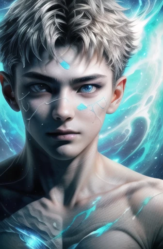 ((jewel_light element)), ( luminous man wearing a  blue toxedo groomsmen attire), (man made of lightblue light: 1.2,  wavy blue hairstyle with delicate features and light:1.3), (minimalism: 0.5), (Frontal close-up angle above the waist: 1.3), 4K, HDR, acid graphics, fantasy work, [Detailed and vivid faces: 0.33], (white translucent glowing  blue hair: 1.3),,Silhouette outline and glowing in toxedo handsome man, Understated elegance .. A calm and dignified atmosphere provides a subtle sense of luxury... gray smooth texture, stylish pose, fluorescent, glowing tattoo, bioluminescent tattoo, glowing pattern. A man Wearing blue toxedo 