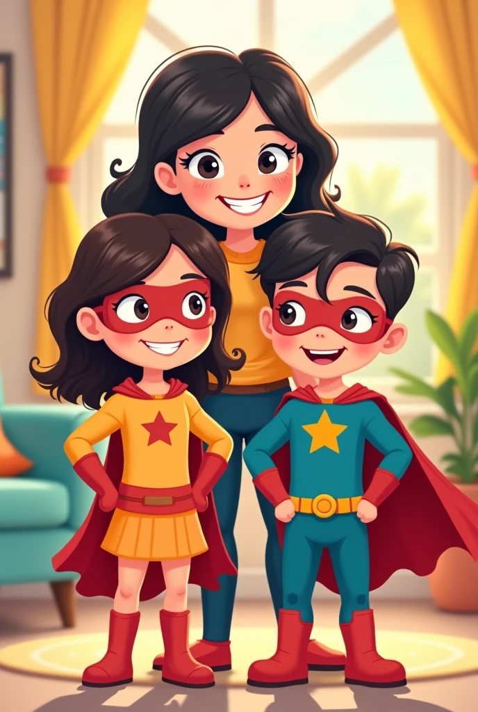A 40 years old cute worrier girl saved three boys child's by shield 
