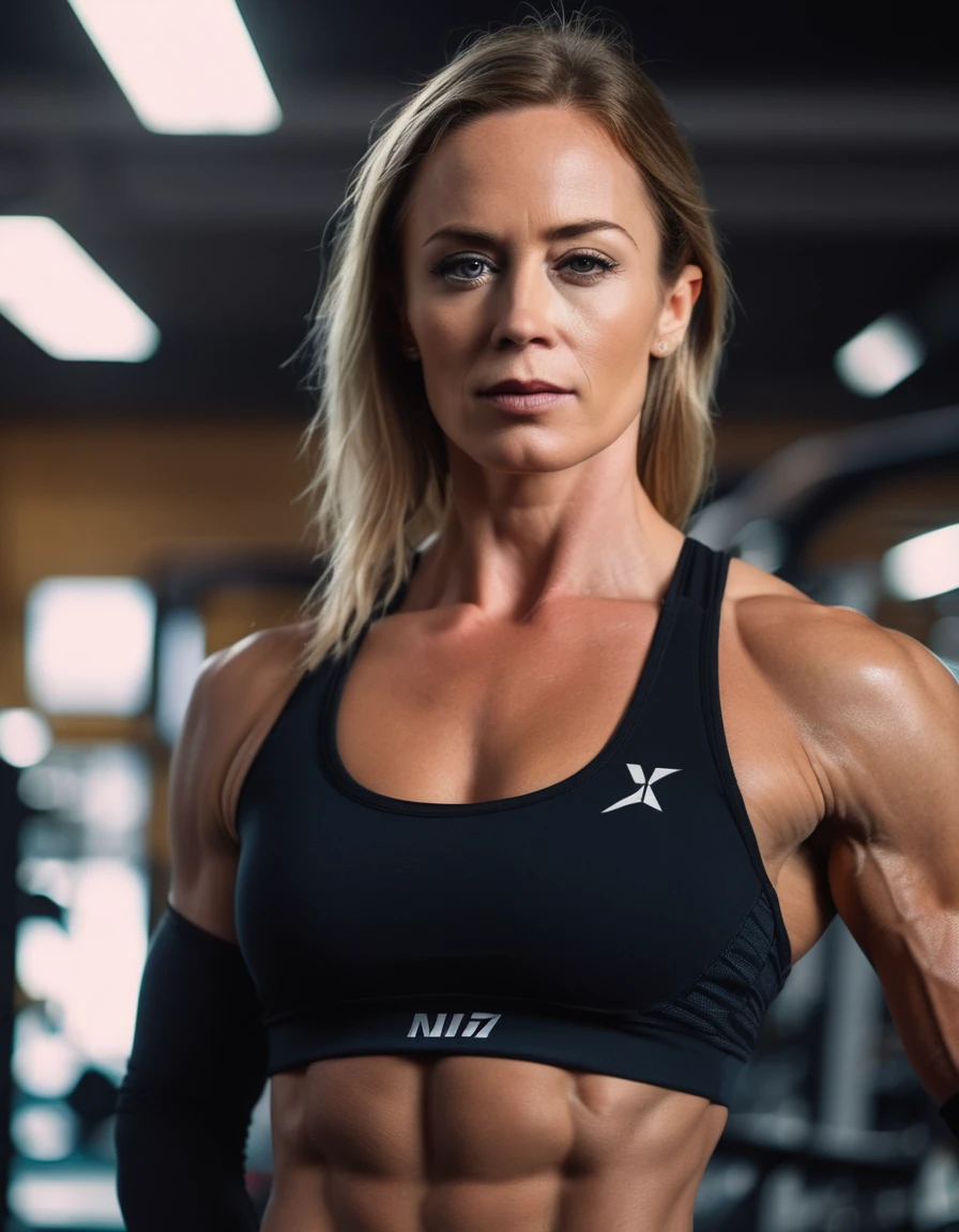 cinematic photo professional fashion close-up portrait photography of a beautiful (((ohwx bodybuilder woman))) at __place__ during __timeofday__, Nikon Z9 . 35mm photograph, film, bokeh, professional, 4k, highly detailed