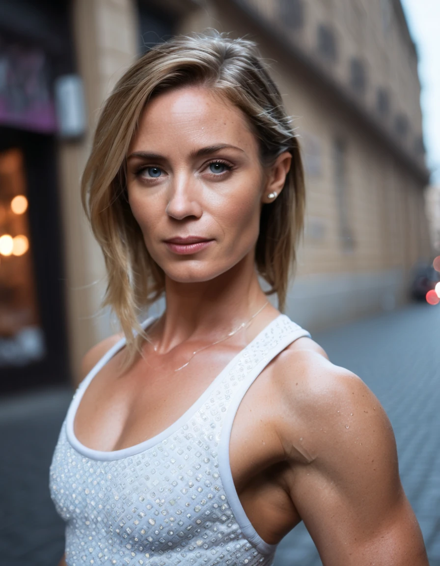 cinematic photo professional fashion close-up portrait photography of a beautiful (((ohwx bodybuilder woman))) at __place__ during __timeofday__, Nikon Z9 . 35mm photograph, film, bokeh, professional, 4k, highly detailed