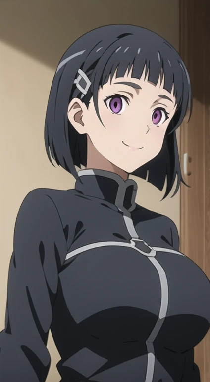 masterpiece, 1 person々, 1 person々in,10代の若者1 person々,  Kirigaya Suguha  /  Sword Art Online ,Big Breasts ,  mature woman ,Sharp Eye,  black hair, shortcuts, bob cut from the front,Pink Eyes, Empty Eyes,Hypnotic suggestion,Futanari,erection,smile, viewers,nude, masturbation 