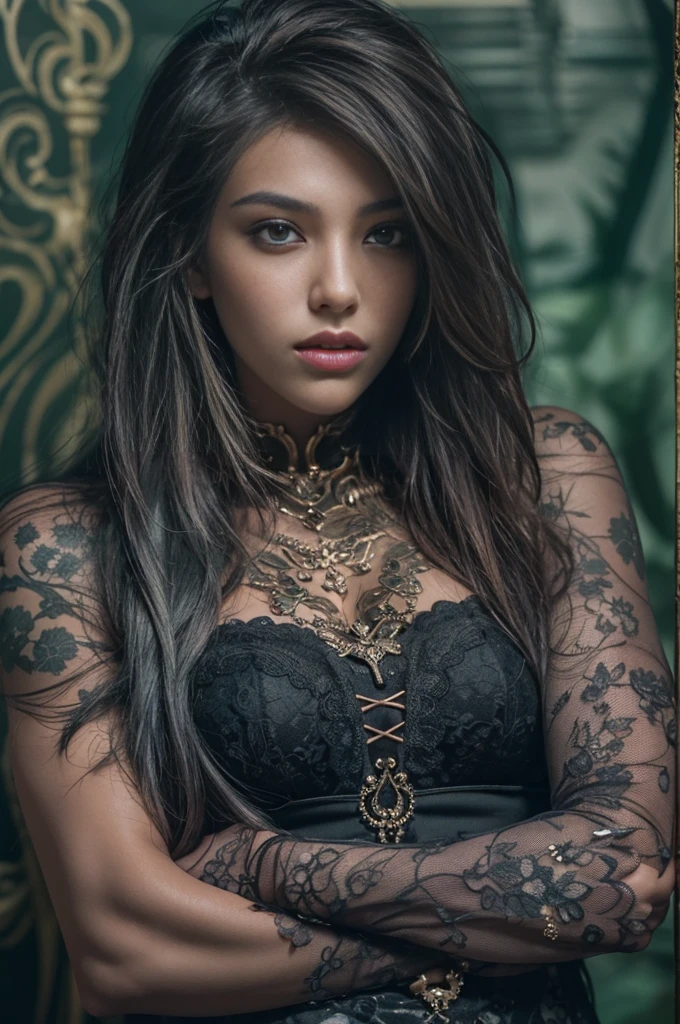 <lora:Alba_Baptista:0.85> beautiful woman, Black ink flow, 8k resolution, photorealistic masterpiece by Aaron Horkey and Jeremy Mann, intricately detailed fluid gouache painting by Jean Baptiste, professional photography, natural lighting, volumetric lighting, maximalist, 8k resolution, concept art, intricately detailed, complex, elegant, expansive, fantastical, cover