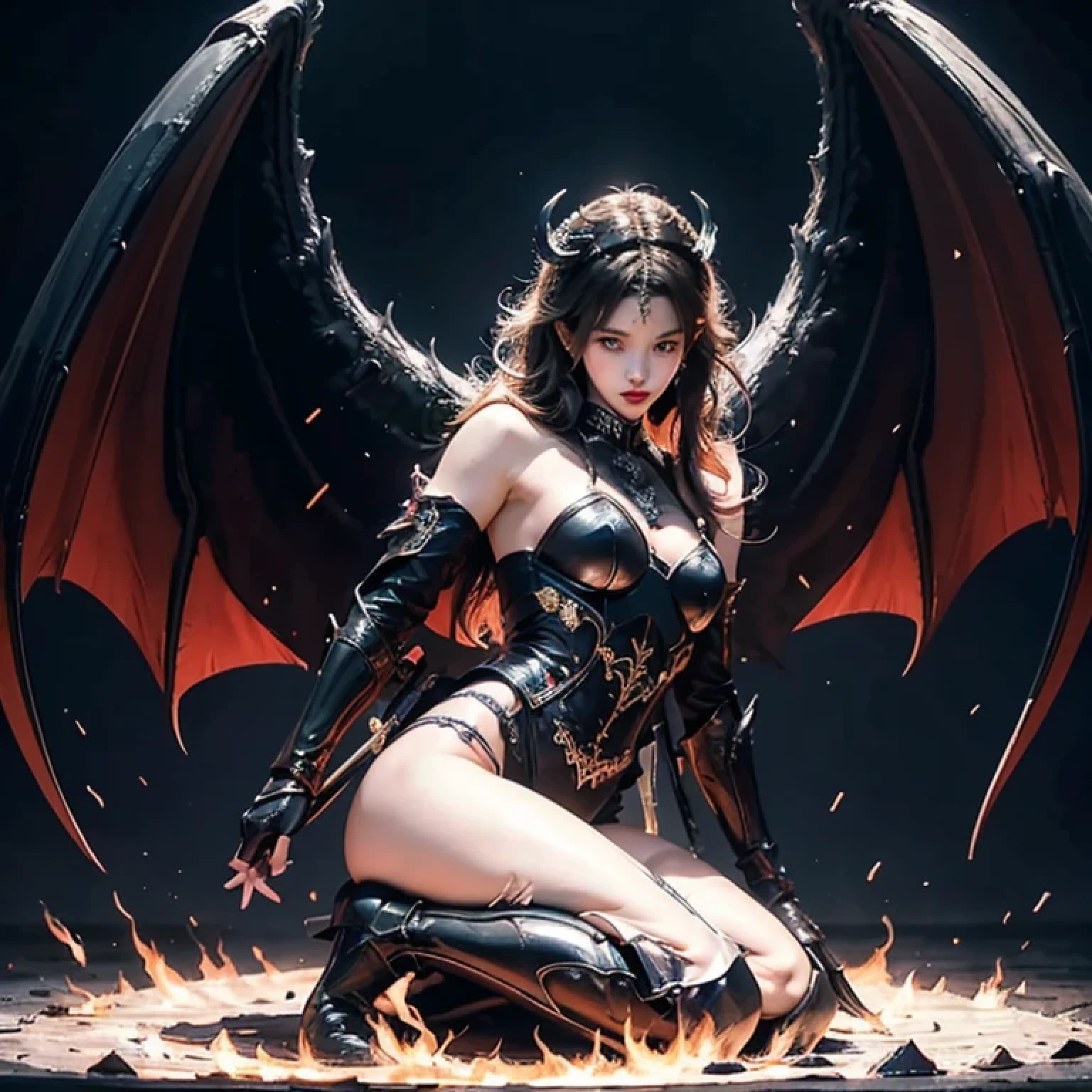 subject：full body picture of couple, The lost god, Angel Wings and Demon Lord Wings, Sky battle of gods and devils, (Realistic picture, high resolutionสุด, 16K), (A demon god with wide wings and enormous power on his shoulders..., Twelve wings on the shoulders., black bat wings:1.white angel wings 3 อัน:1.5), long hair, Thick hair, Two meters long, floor length, (สาวสวยlong hairสองเมตร, shiny black hair, Smooth white skin, very red lips), ((stand, already)), (หน้าอกbig, หัวbig ), (gigantic breast, small waist, hips raised, small thighs, Long legs), (dynamic poses), Separate theme, (Angel wings and devil wings), floating in the air above the ground, background darkness, Embraced with twelve wings, ปีกSeparate themeชัดเจน, Angel wings and devil wings, white and black wings, ทรงสวมมงกุฏขนาดbig, The busiest breasts, big , Porn, just, exposed body, tight, All smooth., see the whole body, full body image, War of Gods and Demons, angel and devil, Wrestling, strength test, Heaven and Hell, Makanime Battle, white angel wings, black bat wings, White snow and red skyเกิดขึ้นอย่างรวดเร็ว, "(best quality, 4K, 8ก, high resolution, Masterpiece:1.2), very detailed, (realism, fotorrealism, fotorrealism:1.37), angel and devil, Wrestling, strength test, Heaven and Hell, Makanime Battle, Woe to the white angel!, black bat wings, White snow and red sky, [illustration], [dynamic elements], [Fantasy], [การต่อสู้ครั้งยิ่งbig], [strong emotions], [hot atmosphere], [Colossal force], Portrait, terrain, Sharp focus, physical representation, professional, bright colors, Bokeh, Saturated tones, [incredible light]"