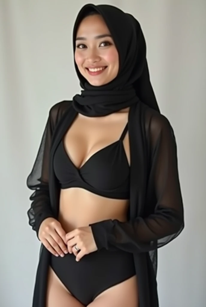Girl want to swim, a young beautiful sweet Bogor city girl, twenty three years old, her name is Salma, mixed descent from sundanese and Javanese, slim sexy body, medium size age breasts, big round childish eyes, cute little hawk type nose, shy and quite type girl, very messy wet sweaty medium long black hair with a bangs, big wide forehead, very sweet georgeus round childish face, hairy vagina exposed visible, nipples exposed visible, standing very eroticaly straddeled spreading legs and vagina at her home yard, wearing white thin see through muslimah long gamis dress, no makeup on her sensual face, wearing white thin see through hijab that covering all her hairs and ears, all her skins and hairs are very wet, her face very wet, hot and sensual pose at pool side, her naked body is visible through her see through gamis, no panty, no bra, no underwears, skins and face are very detail, hairy vagina is ver detail, no cartoon, 4k,