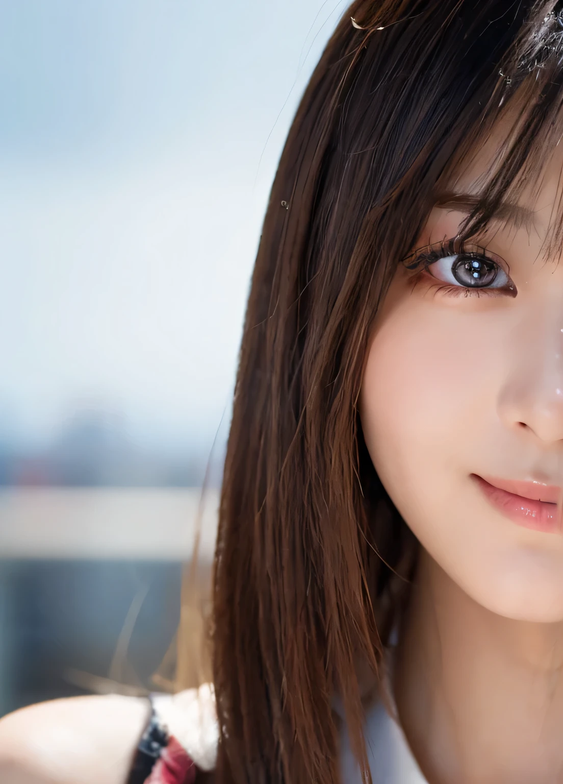 masterpiece, best quality, Illustration, super detailed, detailed , high definition , 8k wallpaper, perfect dynamic composition, beautiful detailed eyes , (White background:1.8)、 Sexy Face, an expression full of joy at the peak,Faces at the height of sexual arousal ,Faces that express women's emotions , (naked:1.5)、 very long hair、 half up、 bust up、 look in front、Symmetrical、 ID photo