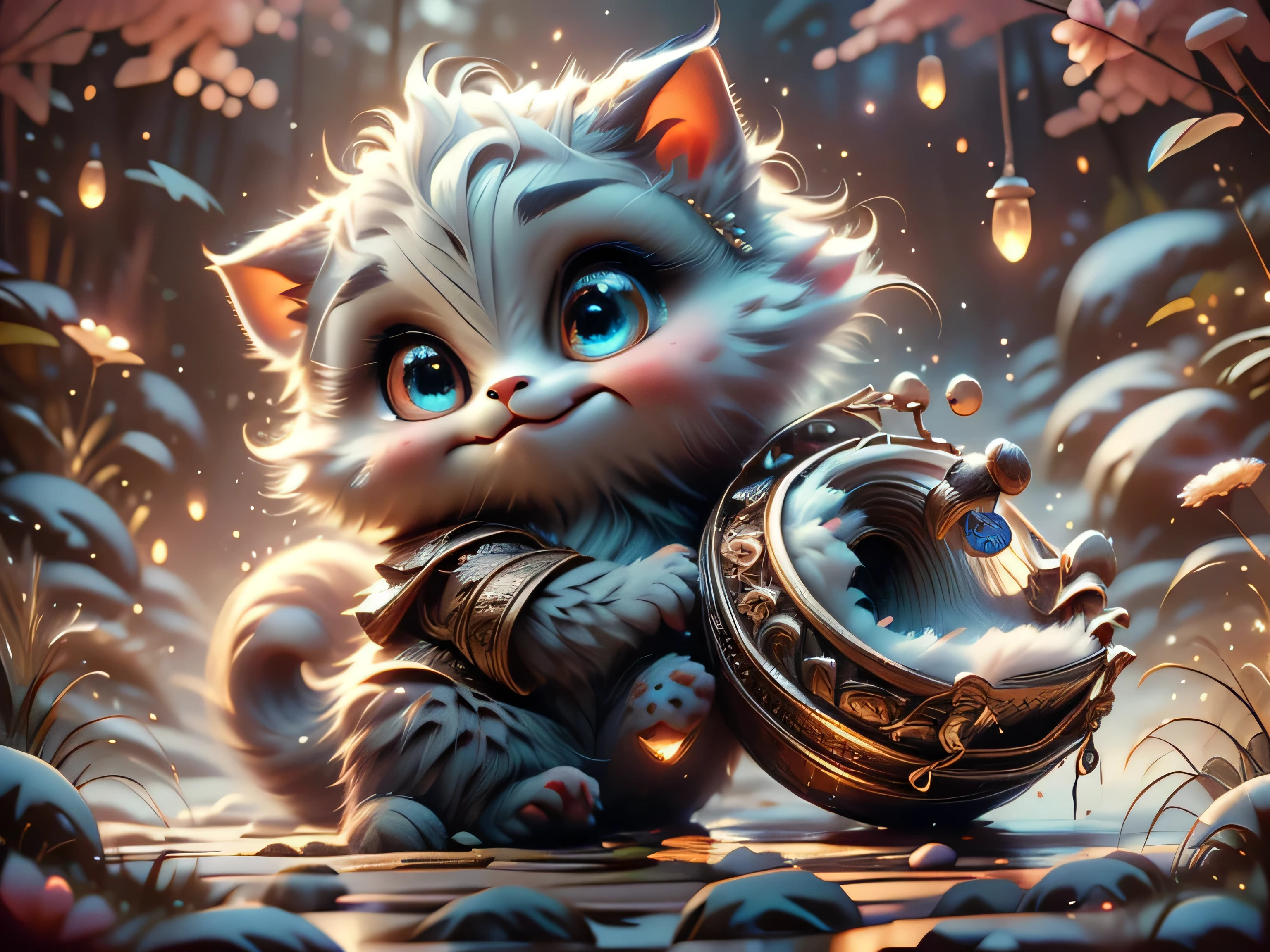 Magical Fantasy Creature, (Best Quality, Masterpiece, Representative Work, Official Art, Professional, Super Detailed, 8k:1.3), (Photorealism:1.2) Super Cute, Big Eyes, Soft, Soft Nose, Furry, Double Toothed Smile, Yeti on Mountain Background, Realistic, Beautiful, Stars in Eyes, Soft Volumetric Light, (Backlight:1.3), (Cinematic:1.2), Intricate Details, (ArtStation:1.3), --auto --s2