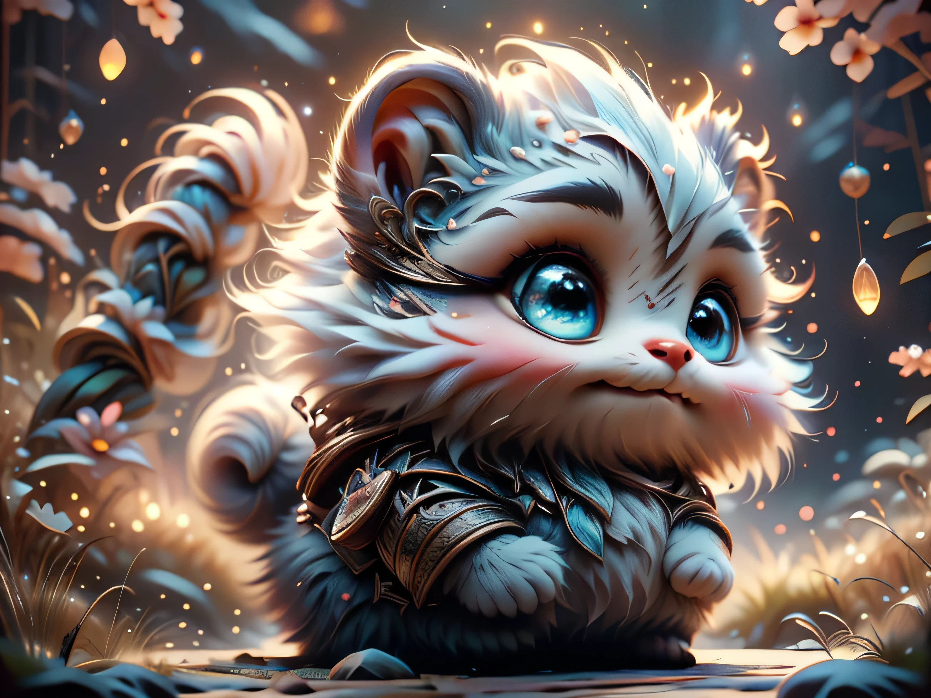 Magical Fantasy Creature, (Best Quality, Masterpiece, Representative Work, Official Art, Professional, Super Detailed, 8k:1.3), (Photorealism:1.2) Super Cute, Big Eyes, Soft, Soft Nose, Furry, Double Toothed Smile, Yeti on Mountain Background, Realistic, Beautiful, Stars in Eyes, Soft Volumetric Light, (Backlight:1.3), (Cinematic:1.2), Intricate Details, (ArtStation:1.3), --auto --s2