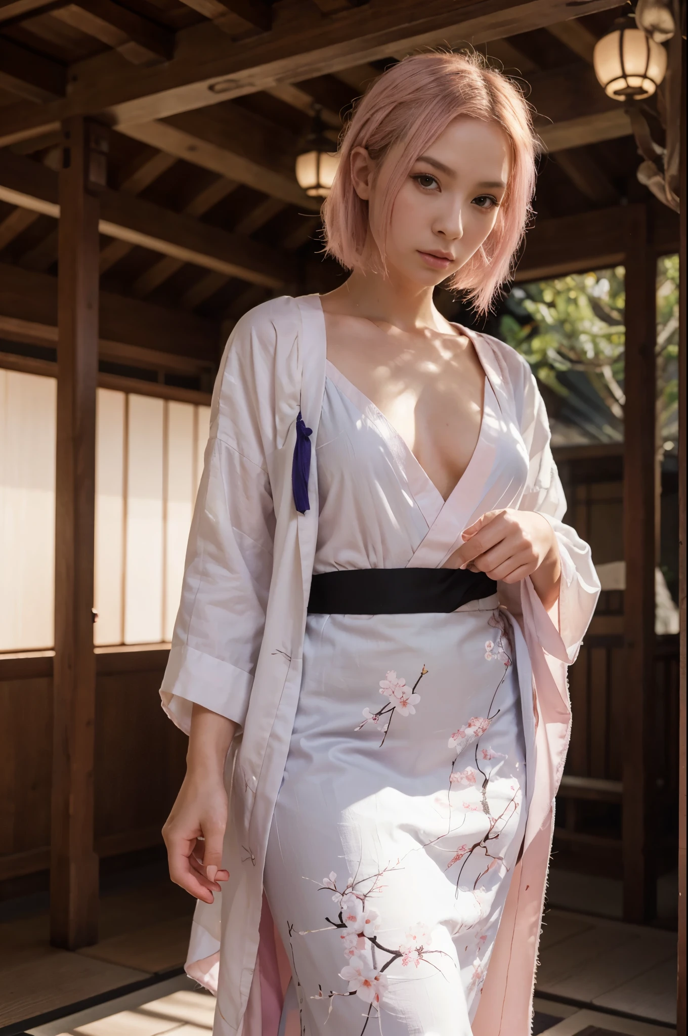 (Highest quality:1.2),32k HDR,High resolution,Perfect Anatomy,Wet and shiny white skin,Sweat dripping down my body,Slender model figure,Ahegao,Silver and pink hair,soaked through,Super small face,Collar and leash,Alley,Edo Town,photo shoot,Maid,((Japanese sword)),tattoo,((whole bodyにタトゥー)),(Arms covered in tattoos),(whole bodyをA body covered in tattoos), (A body covered in tattoos),((Collar with leash)),(Lockに繋がれた少女),Women in ecstasy,climax,Acme,Detailed skin texture, Detailed face, Fine grain,((whole body)),((艶やかなkimono)),(((nightの町))),((暗darkness)),((頭からfootまで)),((Lock帷子)),(((Lock))),(foot),(((Wrapped in a cloth))),((Thick-soled boots)),((大きなJapanese swordを構える)),(((Japanese swordを構える)),((kimono)),((Are standing)),((Wrap a cloth around your chest)),(((巨大なJapanese sword))),((Wear a black belt around your waist)),((花柄のkimono)),((Thin fabric)),((身長と同じくらいの大きさのJapanese swordを振りかぶる)),((night)),((Dim light)),((Glaring at the camera)),((Bold pose)),(((Restraints))),(((darkness))),(((moonlight))),