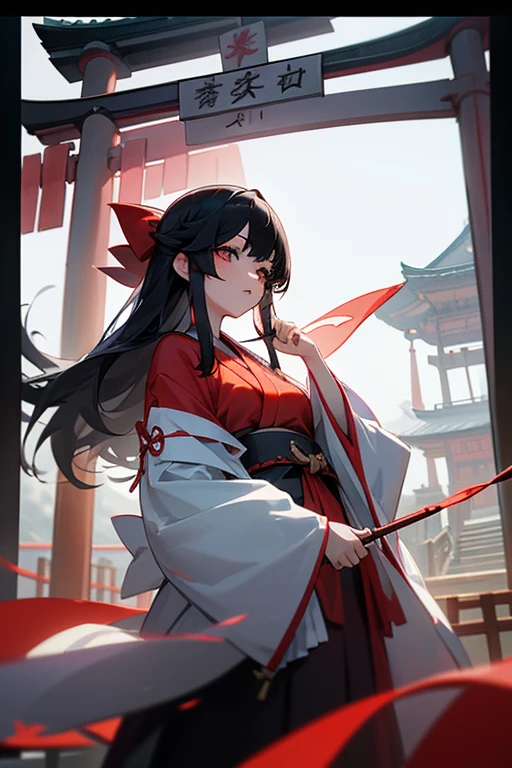 1 girl, Japanese, With a kind face,beautiful,Shrine maiden - SeaArt AI