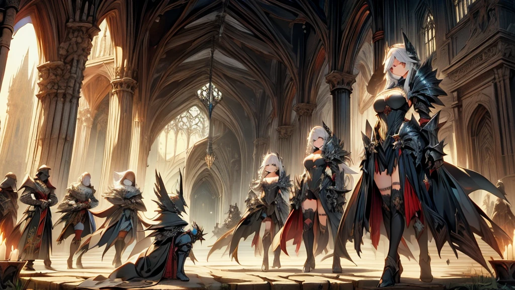 ((Best quality)), ((masterpiece)), (highly detailed:1.3)3D,tanjoreai , Amidst a realm of enchantment and mythical wonders, tales of (heroes:1.1) and (heroines:1.2) unfold. In this realm, ancient prophecies foretell the rise of a chosen champion destined to confront a malevolent force threatening to plunge the world into eternal darkness. The path to victory lies scattered across exotic and otherworldly landscapes, from mist-shrouded forests to towering crystalline peaks and (ethereal floating islands:1.1).Harnessing the arcane arts, (mighty wizards:1.1) conjure spells that weave intricate patterns of magic, while (elven archers:1.1) unleash arrows infused with ancient power. (Dwarven smiths craft legendary weapons:1.1) imbued with the essence of mythical creatures, capable of vanquishing even the most formidable foes.The heroes embark on a perilous quest, guided by ancient scrolls and cryptic riddles. Along their journey, they encounter wise mystics, shape-shifting creatures, and (mysterious sorceresses:1.1) who possess forbidden knowledge.As the heroes traverse the realms, ancient ruins and forgotten temples reveal long-lost secrets and powerful artifacts. The clash of steel and the crackling of (magical energies:1.1) echo through ancient battlegrounds, as the destiny of the world hangs in the balance. The heroes must summon unwavering courage, unwavering unity, and unlock their true potential to overcome seemingly insurmountable odds and fulfill their heroic destinies.In this realm of high fantasy, where the realms of magic and technology intertwine, where legends are born and (epic:1.2) sagas unfold, where heroes rise and villains fall, embark on a grand adventure that will captivate the imagination and transport you to a world where anything is possible,HDR (High Dynamic Range),Ray Tracing,NVIDIA RTX,Super-Resolution,Unreal 5,Subsurface scattering,PBR Texturing,Post-processing,Anisotropic Filtering,Depth-of-field,Maximum clarity and sharpness,Multi-layered textu