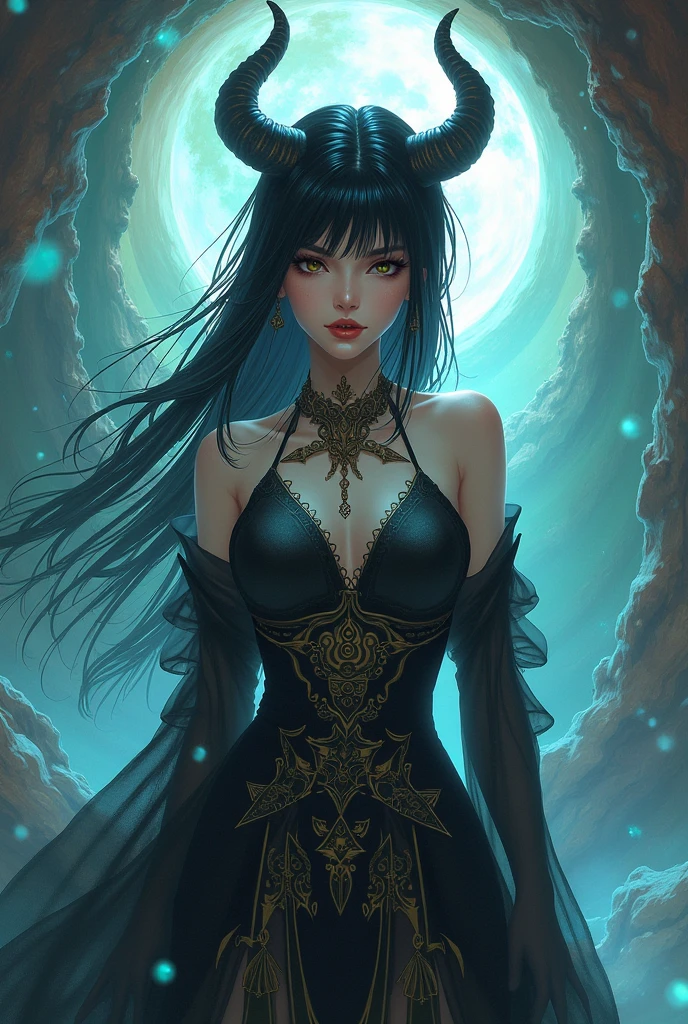 Close-up of a woman with colorful hair and necklace, anime girl with cosmic hair, Rossdraws' soft vitality, Guvez style artwork, fantasy art style, colorful], vibrant fantasy style, Rossdraws cartoon full of vitality, cosmic and colorful, Guweiz, colorful digital fantasy art, stunning art style, beautiful anime style, full body lighting, skin brightening, sexy expression