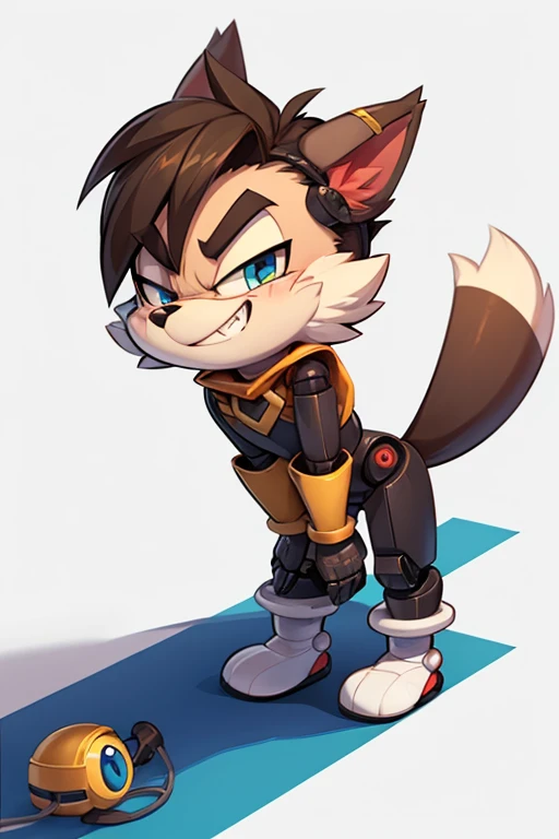 A beautiful Mexican cat robot boy who is half human half robot on his face and showing his adorable cute feet!, cock, big horse cock, big ballsack