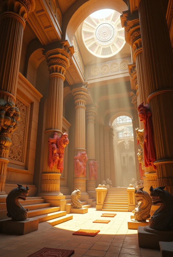 A coliseum like the Romans, only that underground and the scepter has an arena