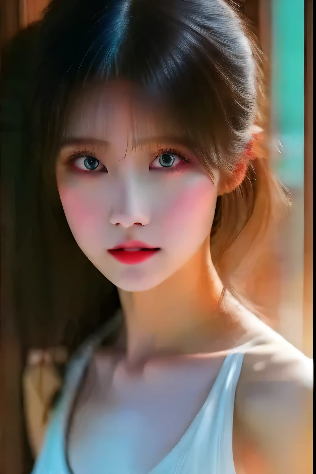 (photoRealistic:1.4), best quality,Realistic, masterpiece,  very delicate and beautiful , CG, Very detailed , high definition ,  Very detailed,  1 girl, Tifa_ Lockhart ,  with great attention to detail,whole body, Realistic,japanese clothes,  Red Eyes with Beautiful Details,  LIGHT ON FACE ,  cinematic lighting ,,  