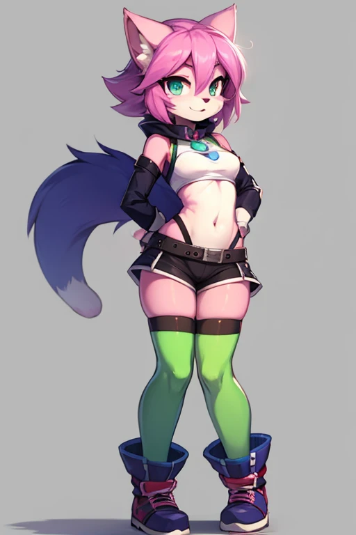 Full body tall male femboy wolf rare pose