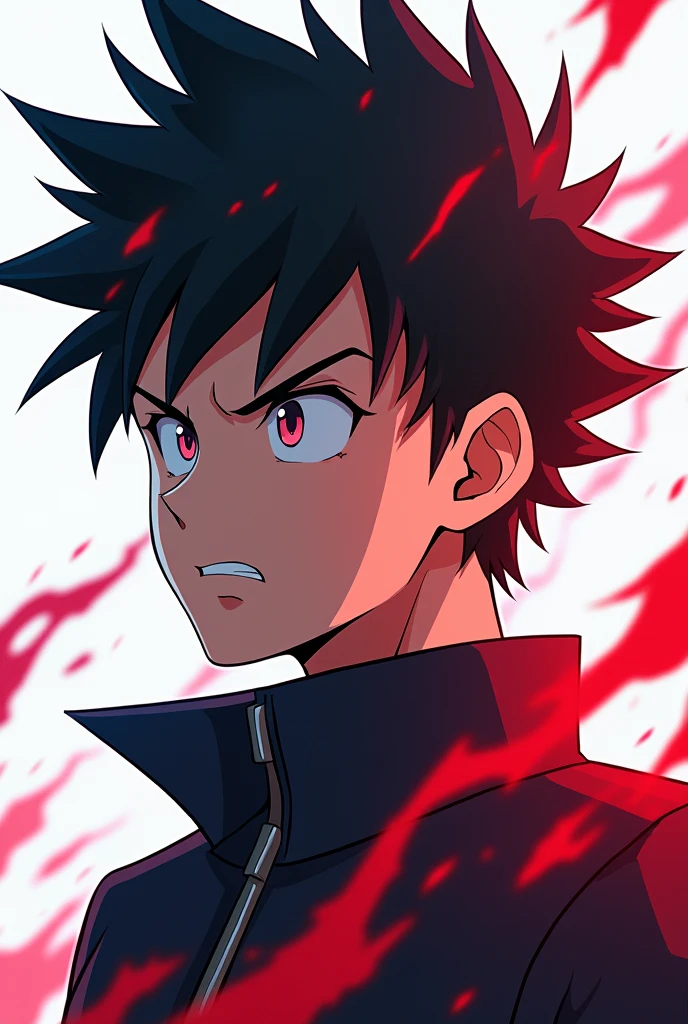 Ultra detailed, high resolution, absurd, HDR, masterpiece, anime girl and boy, beautiful woman (with long white hair with deep red streaks, woman (with yellow eyes), the woman (is wearing a red haori), in black demon slayer corps uniform, Kimetsu No Yaiba, fantasy, handsome, Tomioka Giyu, Hashira, Tomioka is serious, couple, night, forest, best quality, extremely detailed face, anime, the girl is really hurt, the girl is covered in blood , Tomioka is a strong man , Tomioka is trying to protect the pretty girl