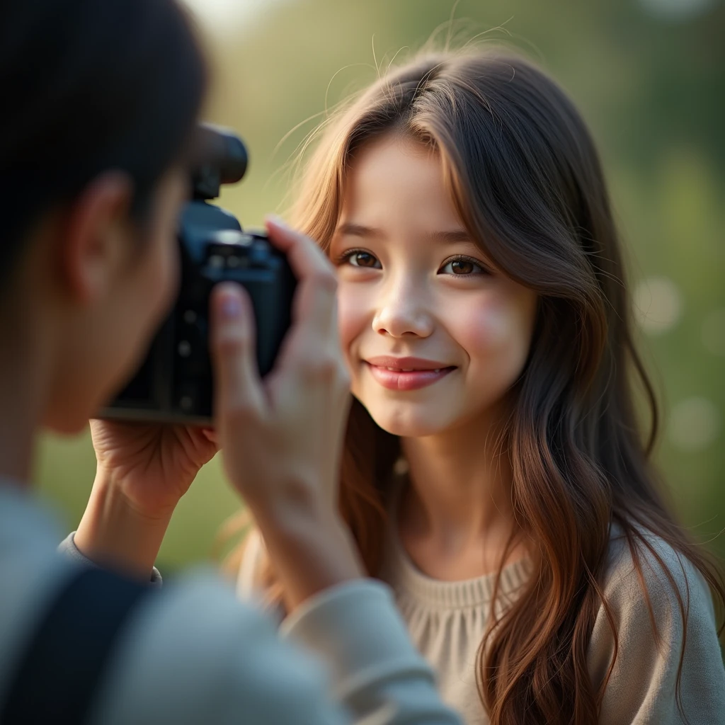 mENINA CHILD BLONDE LONG HAIR ,PORTRAIT, holding a camera up to the face and looking through it, portrait photography, Pepe Moreno, Fernando Guerra, portrait photo, Pedro Correa, professional photo, Danilo Torres, Pablo Dominguez, photography, art Foreground : Eloy Morales, professional photo, Ignacio Rios, close-up portrait photo, journalist photo, professional photographer, Julian Calle