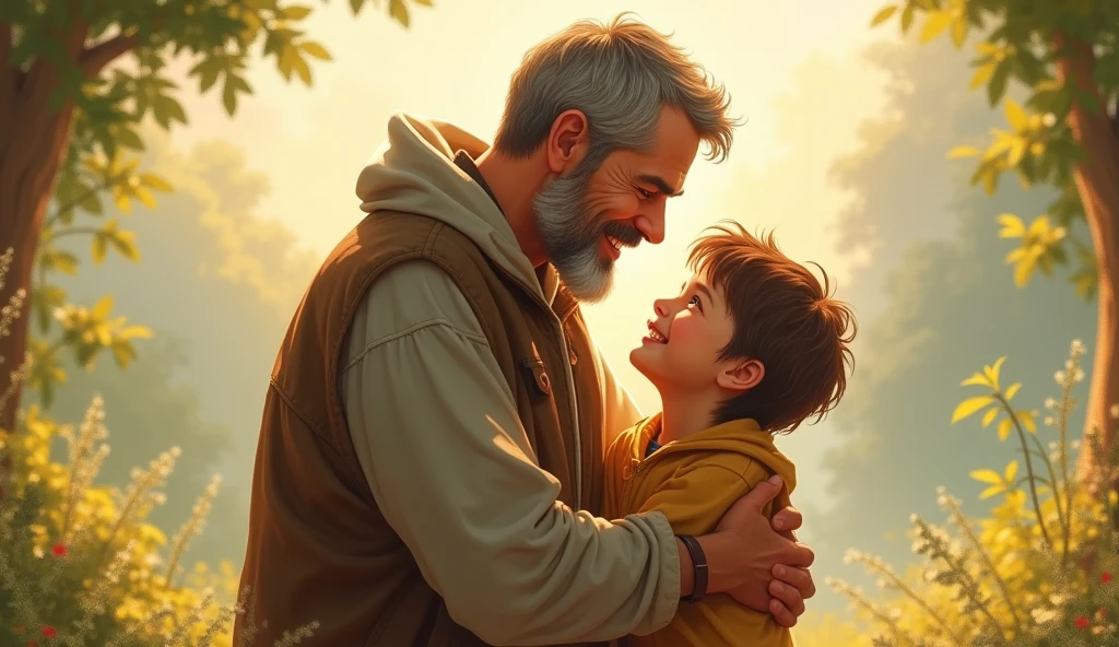 A father with his age son