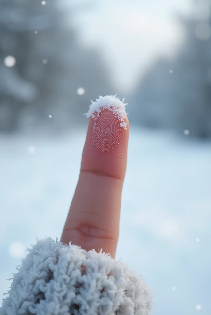 A realistic photo of a gloved hand with the palm up, holding a clump of white, partially melted snow emitting a bright, glowing light. The background is a festive Christmas scene, filled with twinkling lights, decorated trees, and a soft, snowy landscape, reflecting the warm, cheerful spirit of the holiday season, <lora:pluslight:0.8> <lora:godoil:0.65>