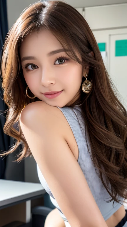 Perfect Woman, perfect mouth, perfect toes, perfect mouth, Flawless nose, perfect dark eyes, perfect and long straight black hair with bangs, big and beautiful breasts.