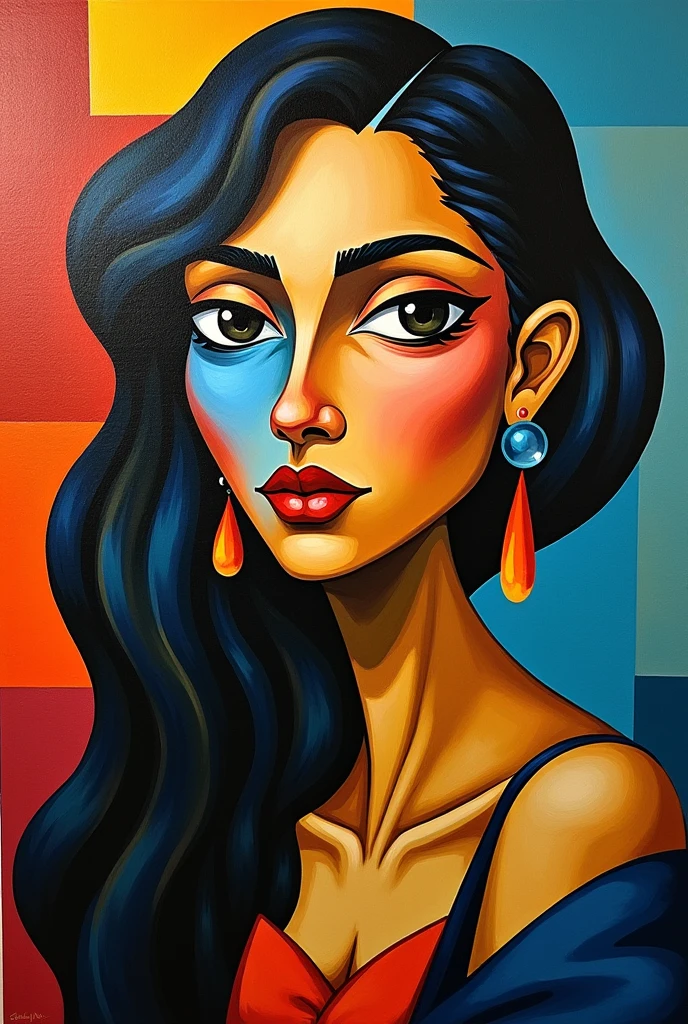 Créer une illustration d'une jeune femme latina d'environ 20 ans. Elle est représentée avec des formes harmonieuses et une silhouette gracieuse. Son expression est confiante et elle dégage une aura de féminité et de force. Le style artistique doit être élégant, avec des couleurs chaudes qui soulignent son teint et ses traits distinctifs. Elle est habillée de manière stylée et moderne, reflétant à la fois sa culture et son individualité.