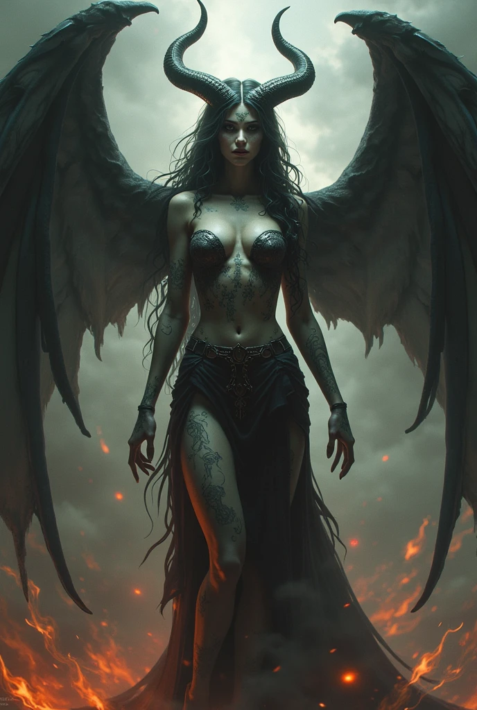 lorafreyajkt48, (((8k RAW photo, hyper realistic, masterpiece, best quality, crisp detail, high definition, high detail, very rich detail, sharp focus, sharp detail, colorful, rich color, cinematic, perfect studio lightning, full body photograph, mystic atmosphere, shot from below))), ((fully naked, young colorful giant death goddess, fully nude, smooth body, ideal body, naughty smile)), big breast, (destroying a city), (showing (pussy, vagina, genital, nipples))), ((black long hair)), killing people, ((bloody wings, tail)), ((bloody claws)), (hundreds of ( skull, bone) on the land), ((evil spirits, ghost)),ghastly night